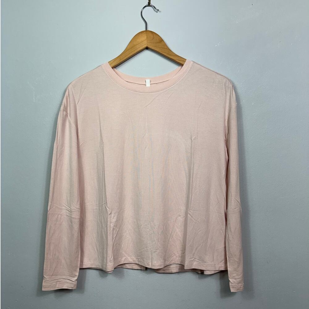 New Avec Les Filles Long Sleeve Top in Les Filles Pink Women's Size S